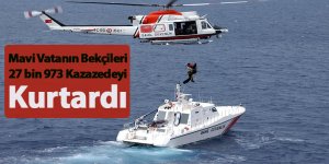Mavi vatanın bekçileri 27 bin 973 kazazedeyi kurtardı