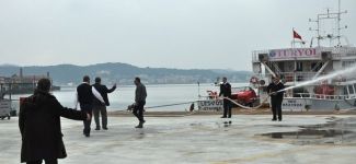 Ayvalık Deniz Hudut Kapısı'nda tatbikat