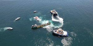 İstanbul Ambarlı Açıklarında Tanker Yangını