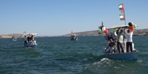 Adıyaman'da Teknelerle 'Global Sumud Filosu'na Destek