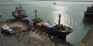 18. İyilik Gemisi Mersin'den Gazze'ye Uğurlandı