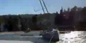 Şiddetli Rüzgar Yelkenli Tekneyi Sürükledi