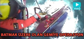Batmak üzere olan teknede can pazarı