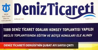 Deniz Ticareti Dergisi’nin Şubat sayısı çıktı
