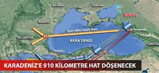 Karadeniz'e 910 kilometre hat döşenecek