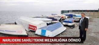 Narlıdere sahili tekne mezarlığına döndü