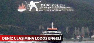 Çanakkale'de kuvvetli lodos, seferleri iptal ettirdi