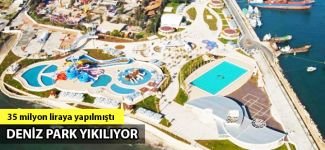 Mersin Deniz Park'ın yıkımına başlandı