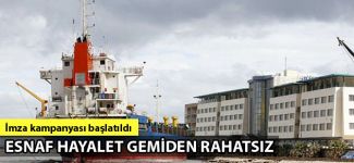 Çandarlı'da esnaf hayalet gemiden rahatsız
