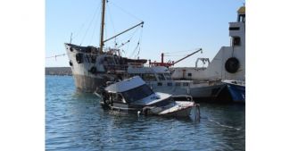 Çanakkale’de balıkçı teknesi battı
