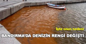 Bandırma'da denizin rengi değişti