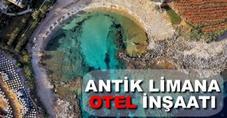 Alanya'daki antik limanda yasalara aykırı inşaat görüntülendi