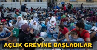 Göçmenler Midilli'de açlık grevine başladı