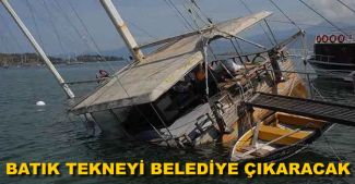 Batık tekneyi belediye çıkartacak